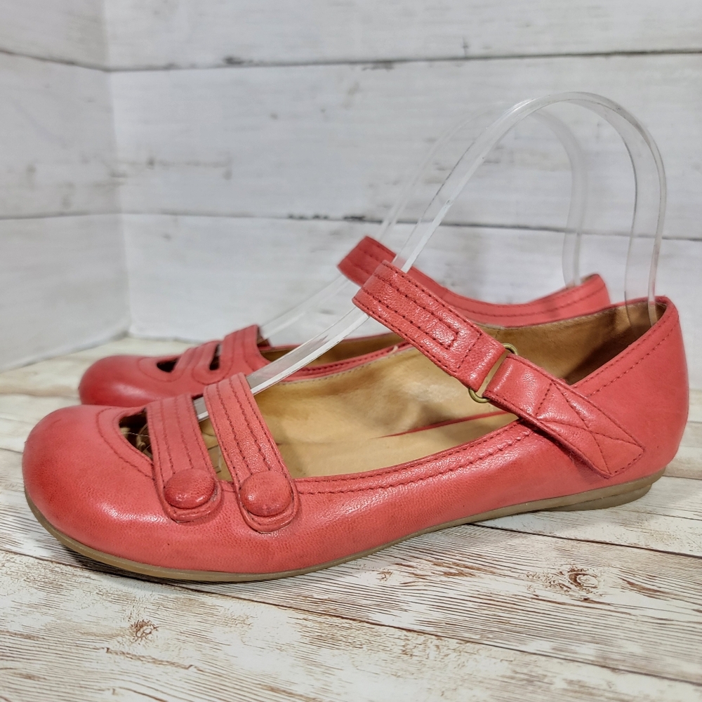 Mary Jane Flats with Adjustable Strap By Miz Mooz.